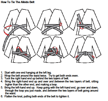 How to tie the Aikido belt
